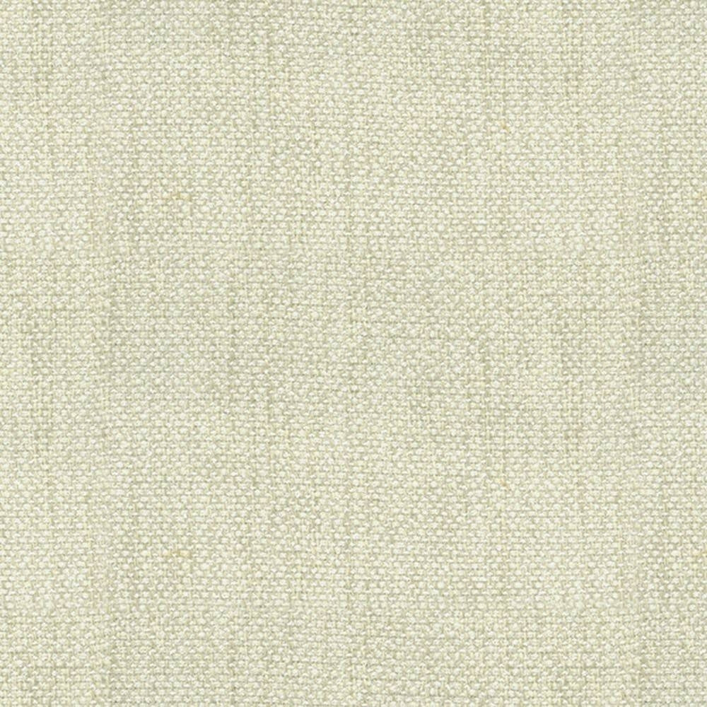 Close-up of light ivory 100% polyester upholstery fabric showing a tight woven texture and subtle slub, photographed for sofa upholstery samples.