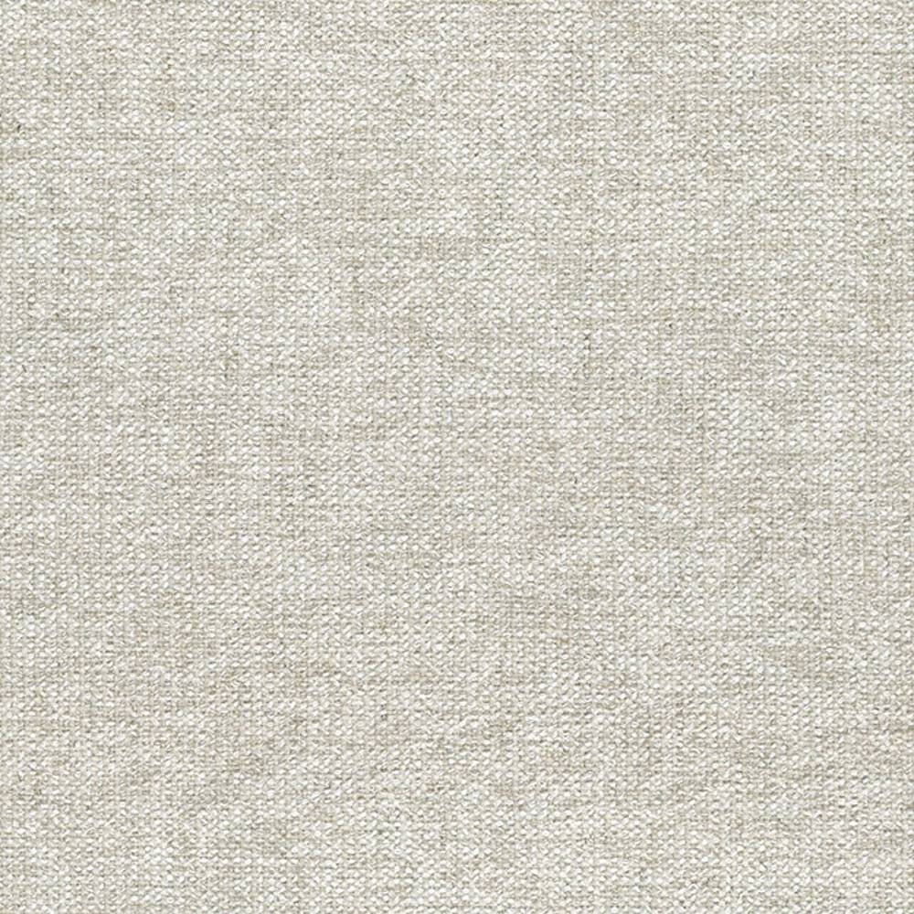 Close-up of a neutral light-beige linen-blend upholstery fabric swatch with subtle woven texture; 38% polyester, 50% viscose, 12% linen, designed for contemporary sofas.