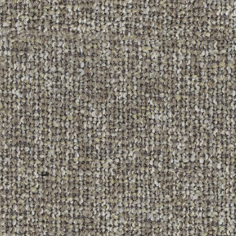 Close-up of neutral cream woven upholstery fabric showing a looped, textured weave; 70% acrylic, 30% polyester blend in a contemporary, durable finish for sofas.