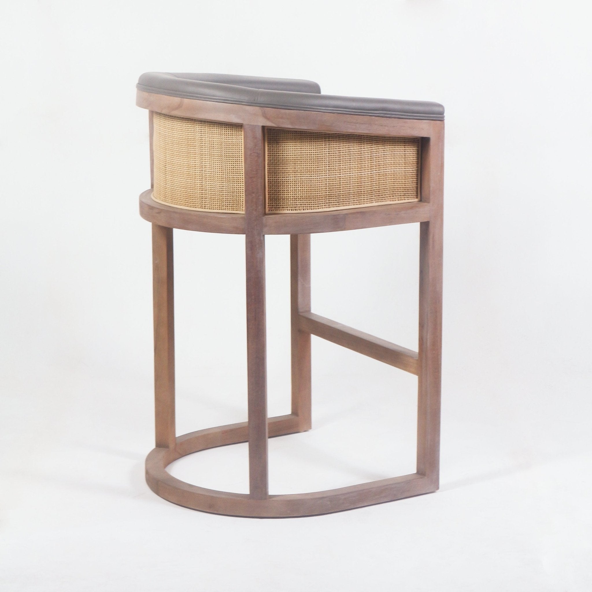 Janita Teak Indoor Bar Stool - NUEMA