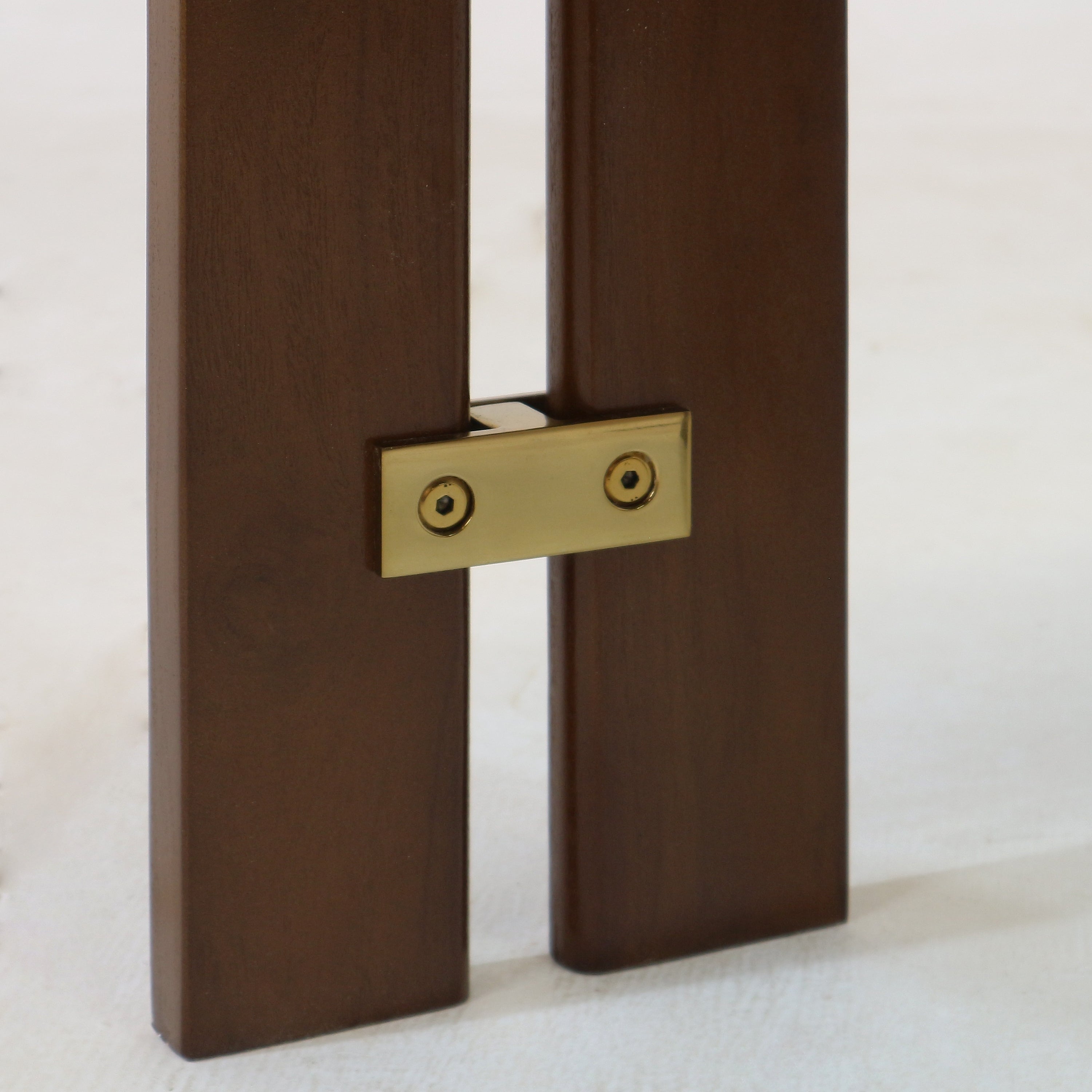 Pamplona Walnut Dining Chair with Rubio Monocoat Finish and Blue Leather