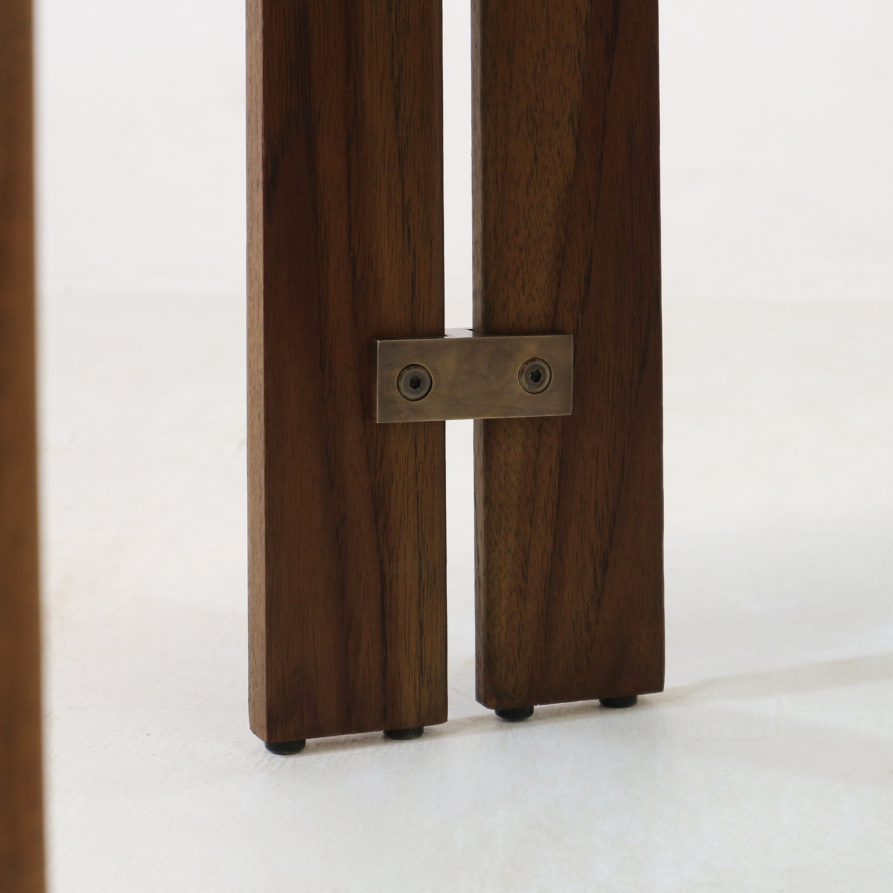 Pamplona Walnut Dining Chair with Rubio Monocoat Finish and Cream Gruppo Mastrotto Leather