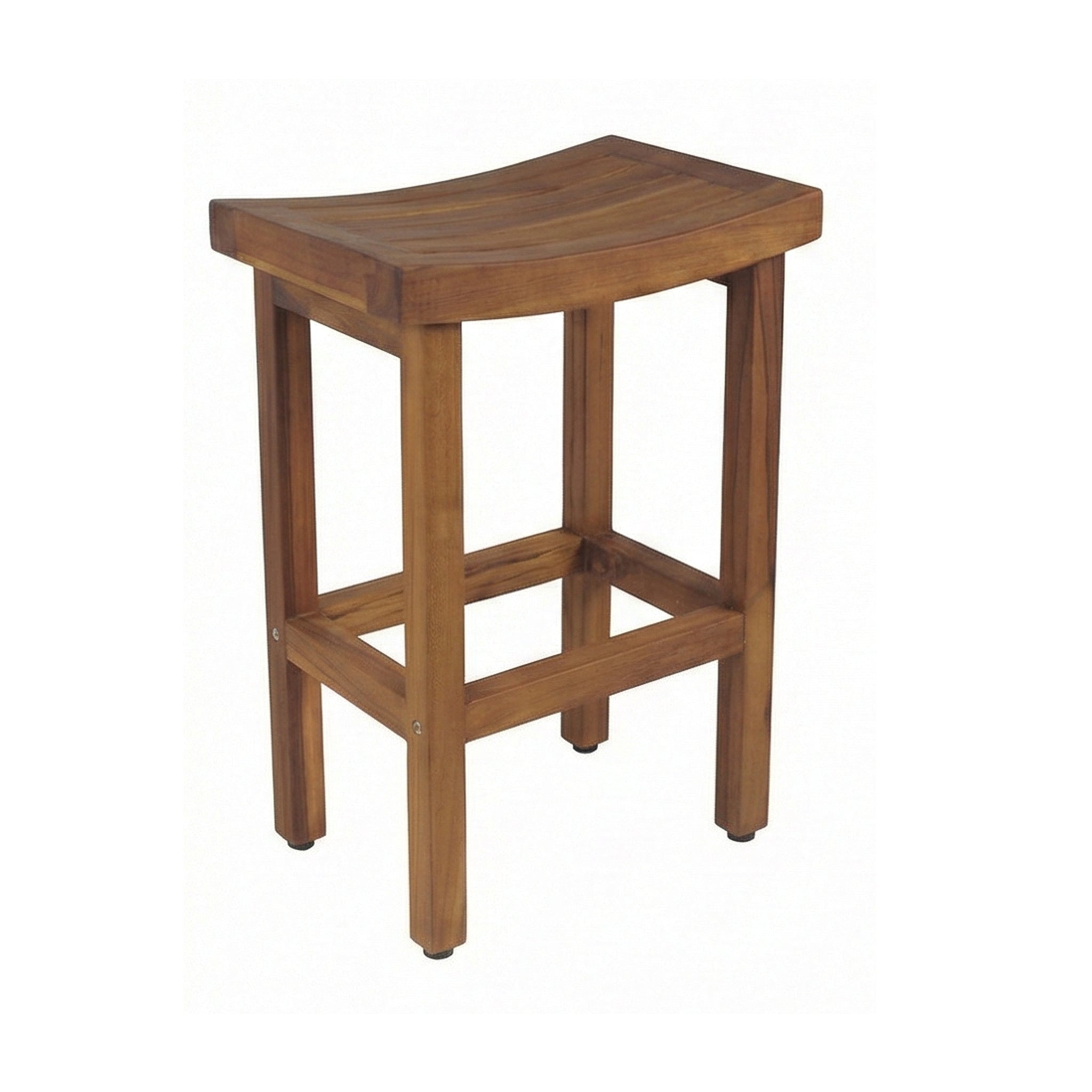 Quentin Backless Teak Outdoor Bar Stool