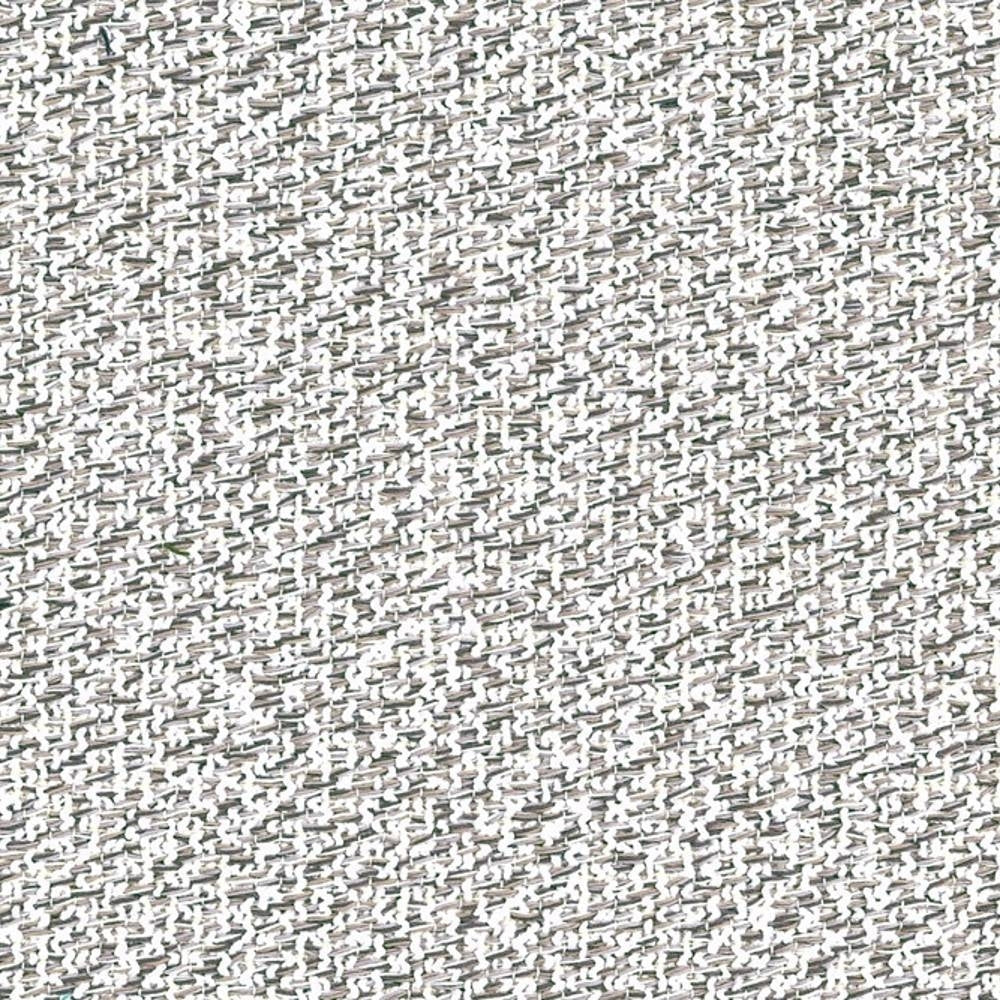 Close-up of beige woven upholstery fabric showing textured weave and subtle heathering, 38% rayon and 62% polyester, suitable for contemporary sofa upholstery in a neutral palette.