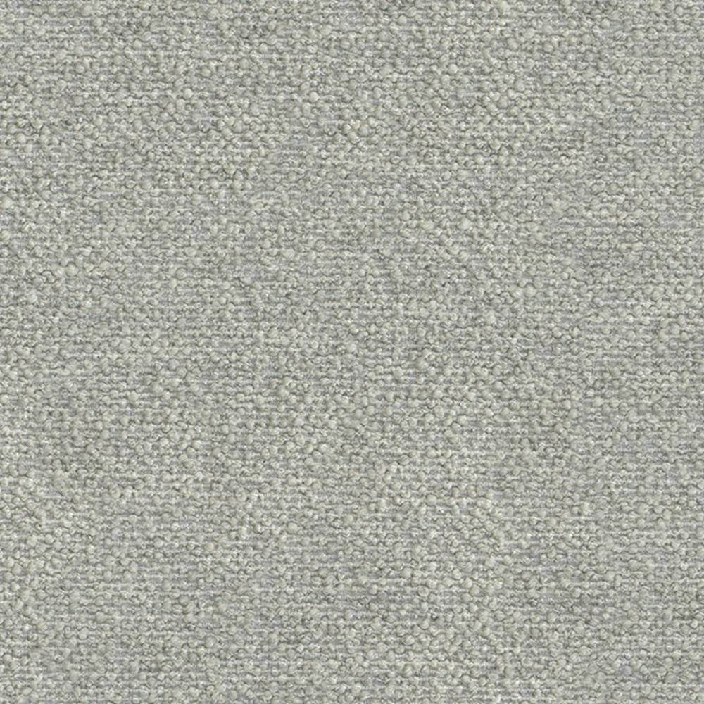 Close-up of cream neutral boucle upholstery fabric swatch for sofa, 14% wool 22% acrylic 64% polyester blend with tight looped texture, durable contemporary modern seating fabric.