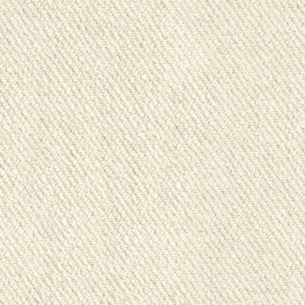 Close-up of cream upholstery fabric showing a soft, tightly woven textured surface; blended fibers (10% wool, 15% linen, 20% viscose, 17% acrylic, 38% polyester) ideal for sofa upholstery.