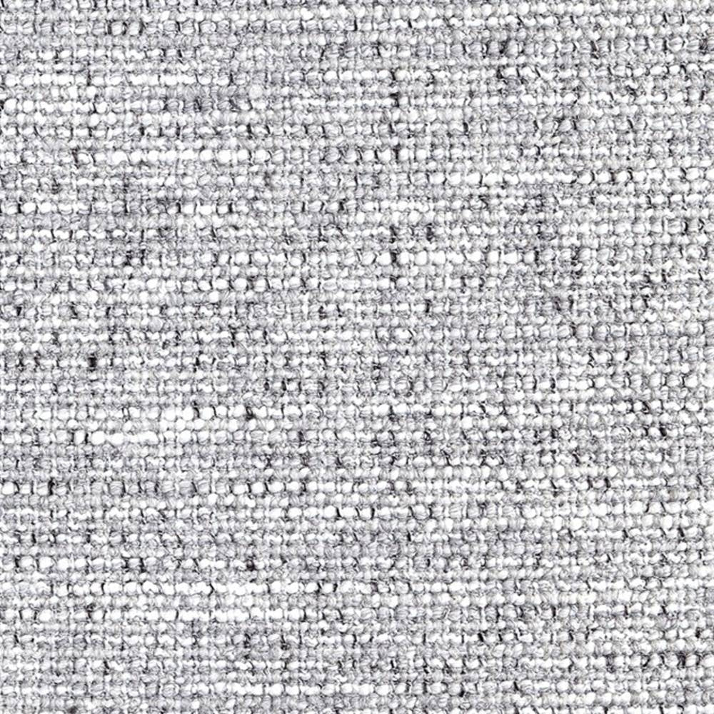 Close-up of cream-white boucle upholstery fabric showing a looped woven texture with subtle gray flecks; 15% wool, 42% acrylic, 43% polyester.