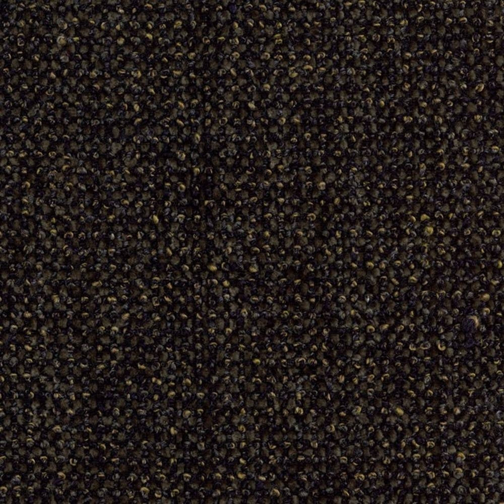 Close-up of dark brown boucle-look upholstery fabric showing tight looped texture with subtle tan flecks; 30% wool, 42% acrylic and 28% triacetate blend, ideal for modern sofa upholstery.
